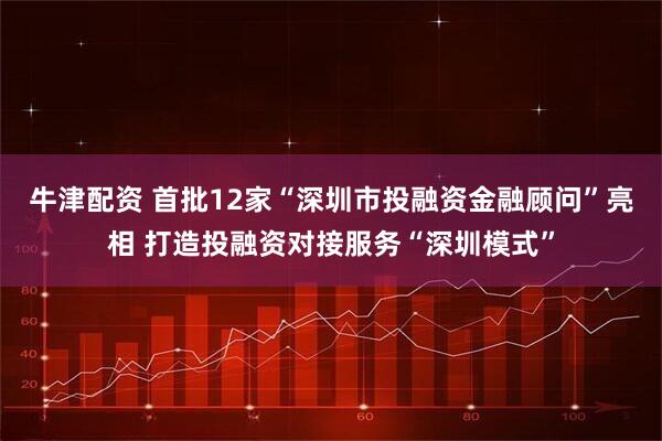 牛津配资 首批12家“深圳市投融资金融顾问”亮相 打造投融资对接服务“深圳模式”